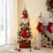 Glitzhome® 20" Jumbo Christmas Fabric Santa Ornament Set